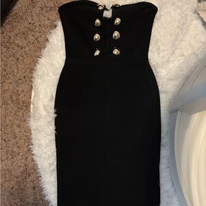 Elegant Black Strapless Dress